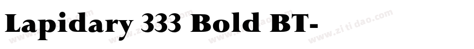 Lapidary 333 Bold BT字体转换